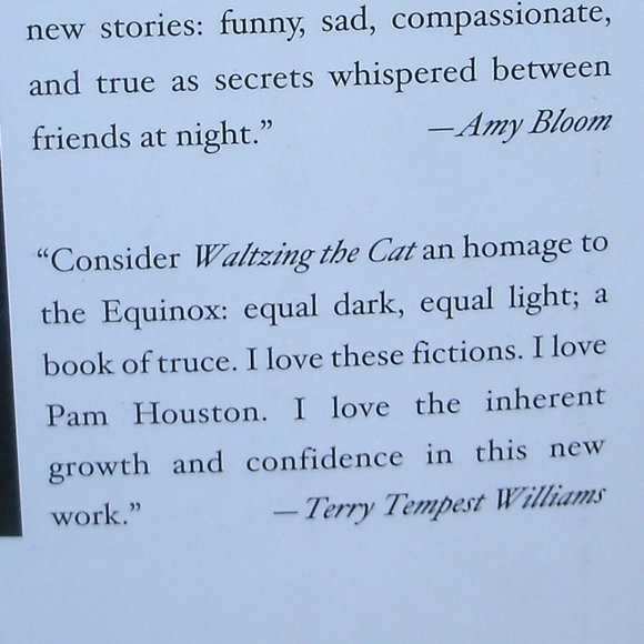 Waltzing the Cat by Pam Houston novel - Picture 15 of 15